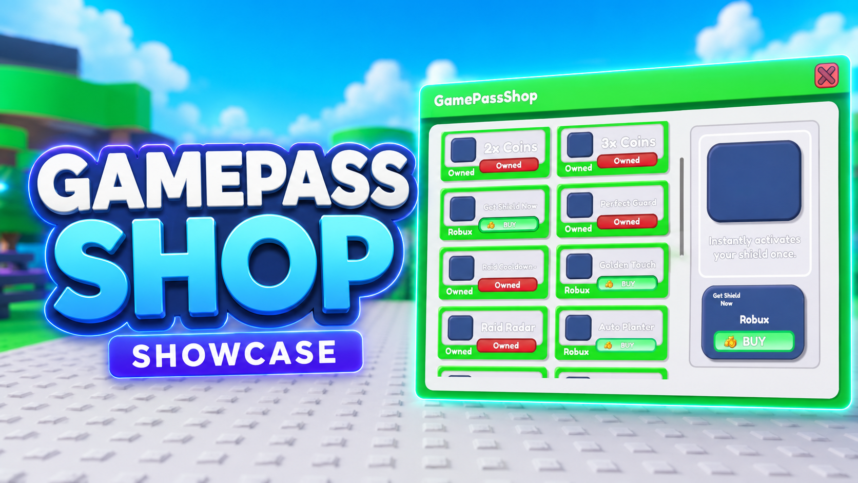 Gamepass Shop showcase preview